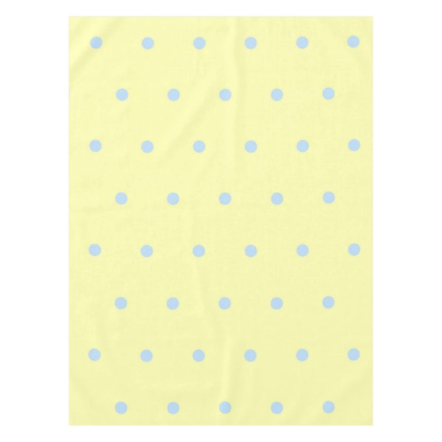 Mantel Retro Chic Yellow & Blue Polka Dots Pattern Spring (Anverso)