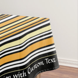 Mantel Retro Classic Black Yellow Stripe Personalizado