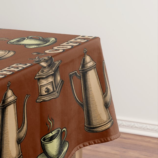 Mantel Retro Coffee Cafe Pattern (In Situ)