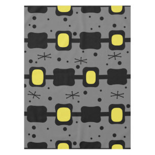 Mantel Retro Columnas Medias De Mod Cajas Amarillo