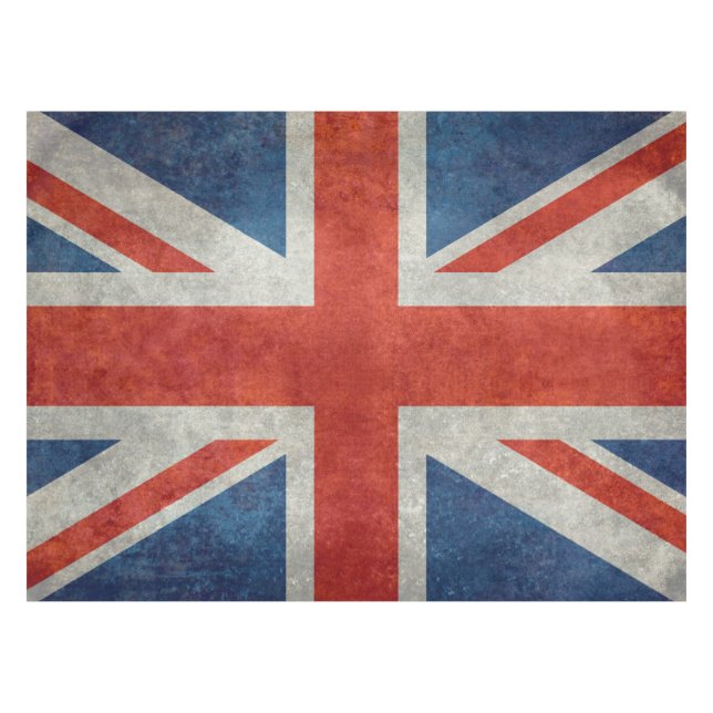 Mantel retro del estilo de la bandera británica (Frente (Horizontal))