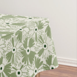 Mantel Retro Farmhouse Wildflower Large Scale Olive Green