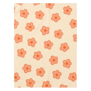 Mantel Retro Floral caprichoso y Naranja, alegre