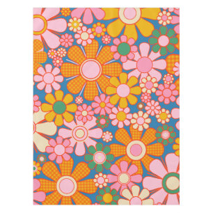 Mantel Retro Garden Gingham Flores Vintage Maximalist