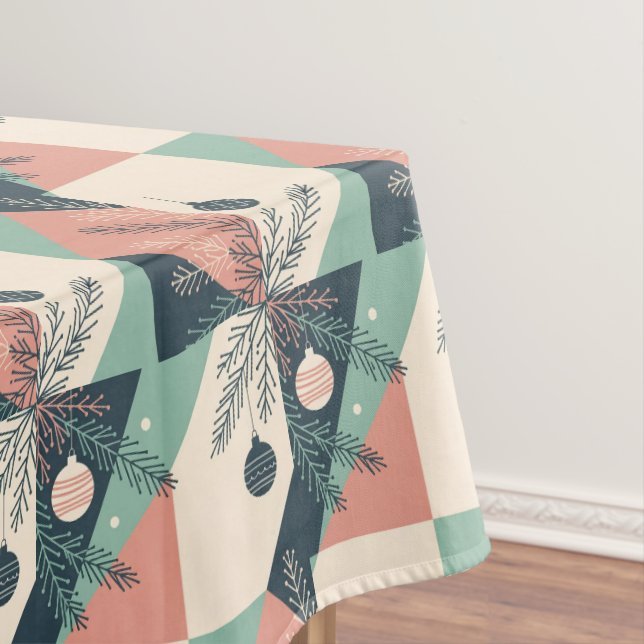 Mantel Retro Geometric Mid Century Christmas (In Situ)