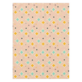 Mantel Retro geometric pattern with teal, orange, black