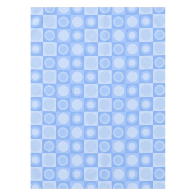 Mantel Retro MCM Patrón geométrico Bebé Azul (Anverso)