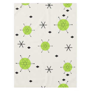 Mantel Retro Mid Mod Starburst Sky Chartreuse