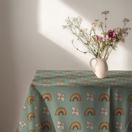 Mantel Retro Pastel Tablecloth 70s Groovy Earthy Vibes