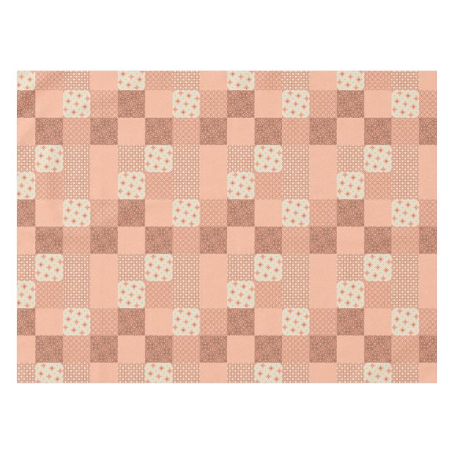 Mantel Retro Pink Patchwork (Frente (Horizontal))