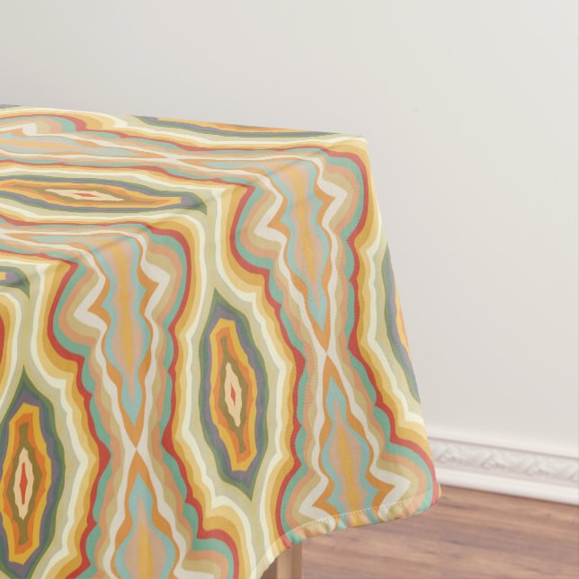Mantel Retro Pop Art Abstract Geometric Wavy Pattern (In Situ)