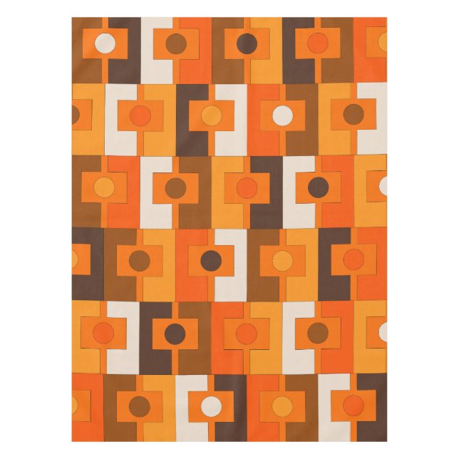 Mantel Retro Rektangel Geométrico Modelo Mod Siglo Medio (Anverso)