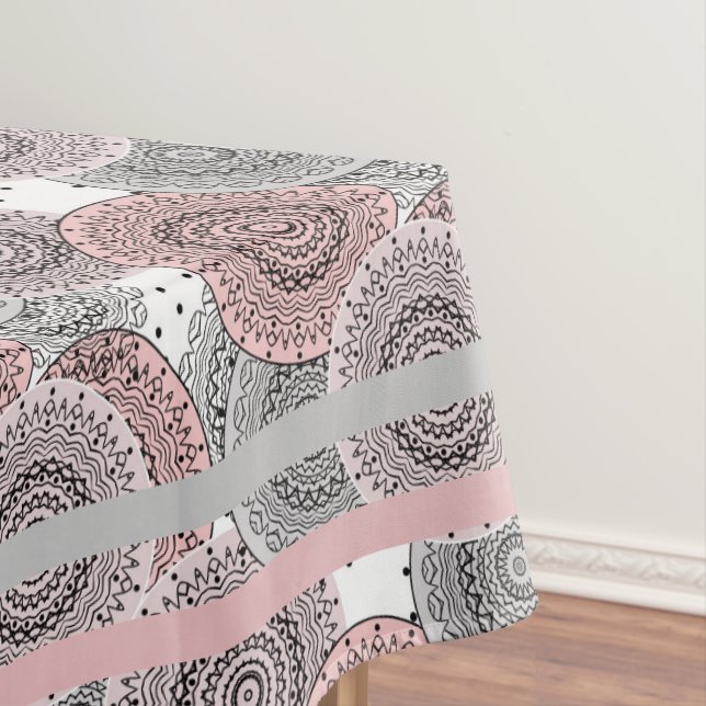 Mantel Retro, retro, azul y rosa, elegante (In Situ)