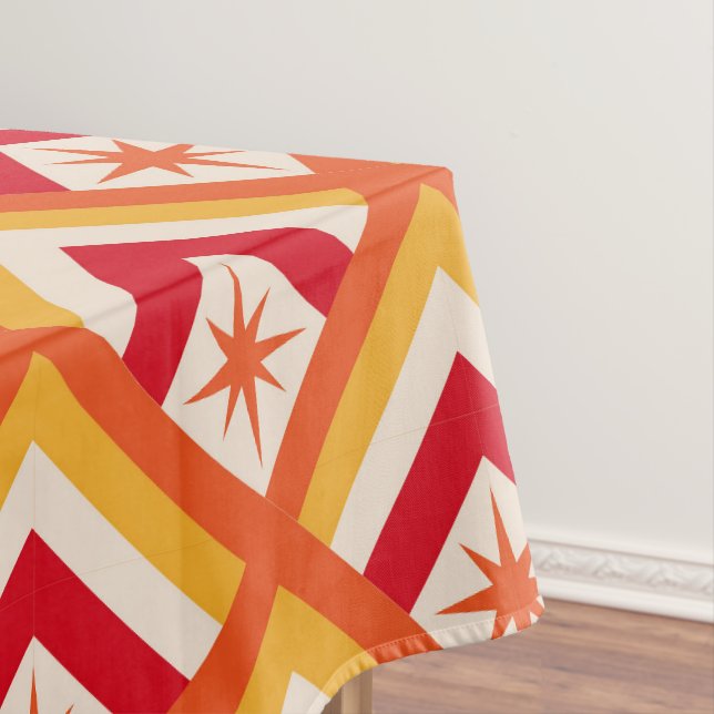 Mantel Retro Rojo de Mediados del Siglo empieza a usar fo (In Situ)