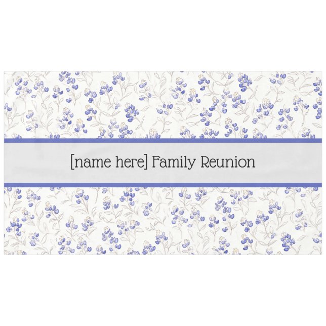 Mantel Reunión familiar, boho Moda Bluebonnets, tabletas (Frente (Horizontal))