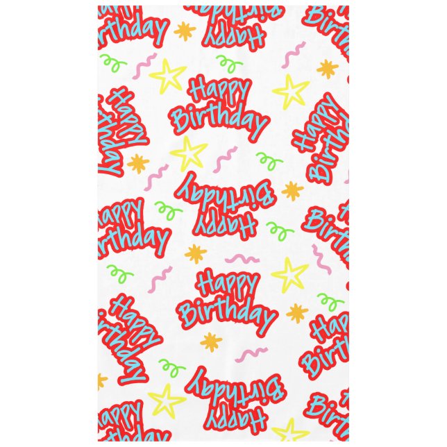 mantel reutilizable para cumpleaños (Anverso)