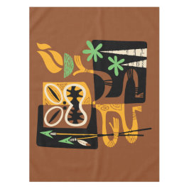 Mantel Rituales tribales antiguos: hombre con fuego y lan