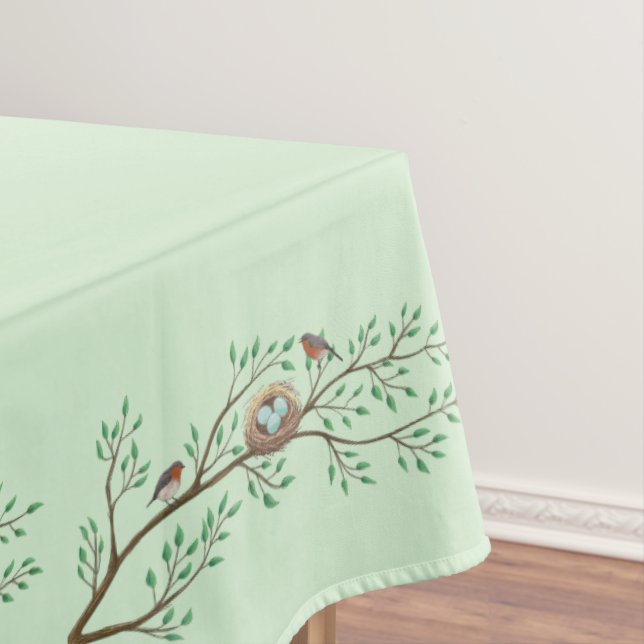 Mantel Robin Birds Nest Eggs Spring Baby Shower (In Situ)
