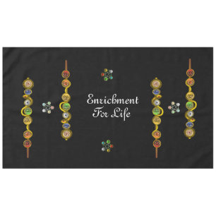 MANTEL ROD ASCLEPIUS 7 CHAKRAS, YOGA, TABLA DE ENERGÍA E