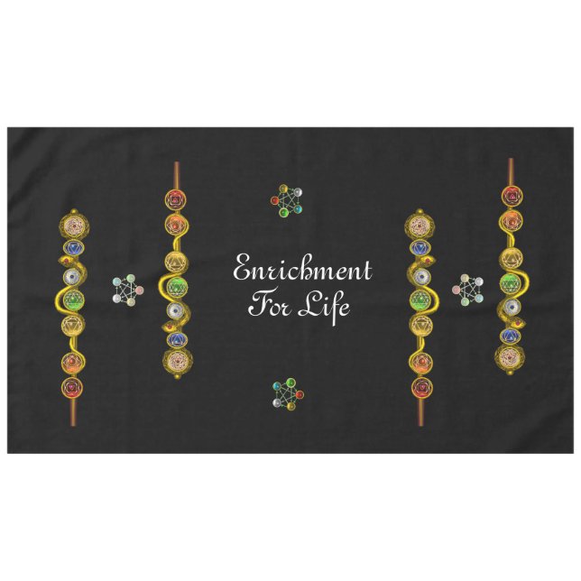 MANTEL ROD ASCLEPIUS 7 CHAKRAS, YOGA, TABLA DE ENERGÍA ES (Frente (Horizontal))