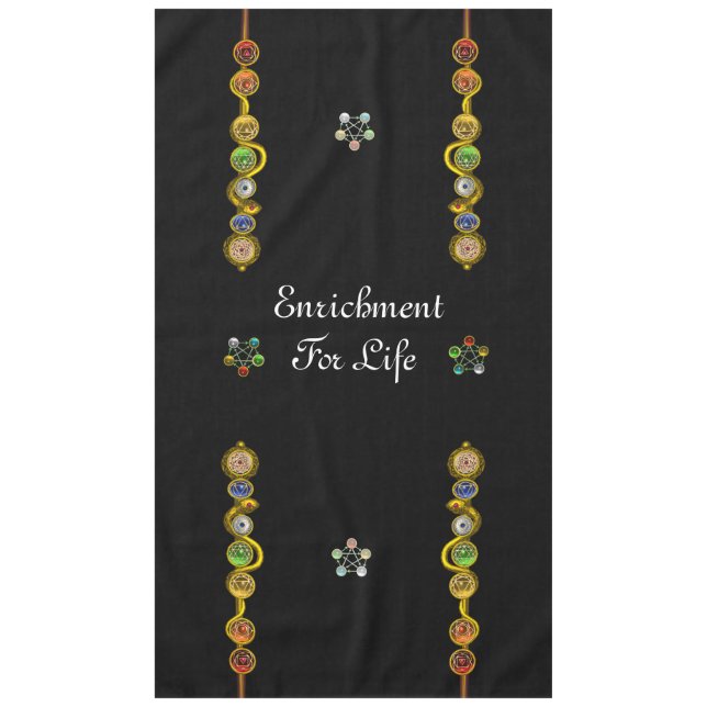 MANTEL ROD ASCLEPIUS 7 CHAKRAS, YOGA, TABLA DE ENERGÍA ES (Anverso)