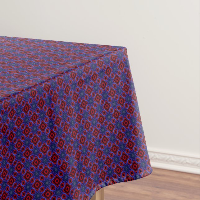 Mantel Rojo Con Estrellas Azules (In Situ)