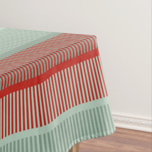 Mantel Rojo rayado y verde