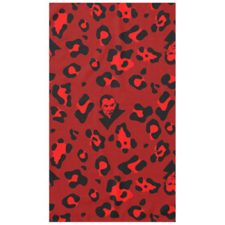 Mantel rojo vampiro de halloween estampado de leopardo gó