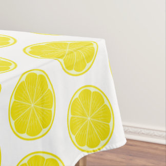 Mantel Ronda de Fruta de Limón Amarillo Botánico Mediterr