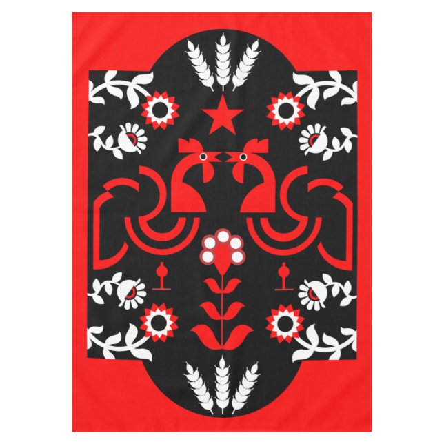 Mantel Rooster Cockerel Nórdico Escandinavo Folk Art Ta (Anverso)