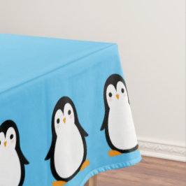 Mantel Ropa de mesa de cumpleaños de invierno de penguin