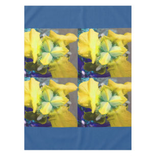 Mantel Ropa de mesa de flores de iris amarillo