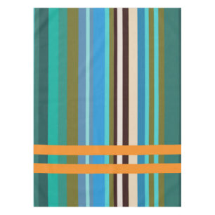 Mantel Ropa de mesa de franjas de verano