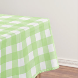 Mantel Ropa de mesa de Gingham verde claro