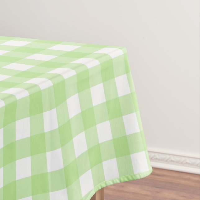 Mantel Ropa de mesa de Gingham verde claro (In Situ)