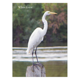 Mantel Ropa de mesa de la grúa blanca