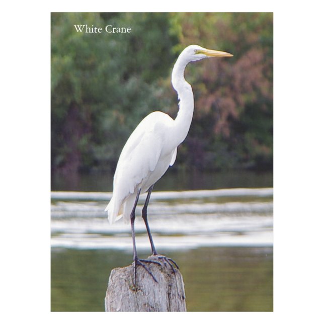 Mantel Ropa de mesa de la grúa blanca (Anverso)