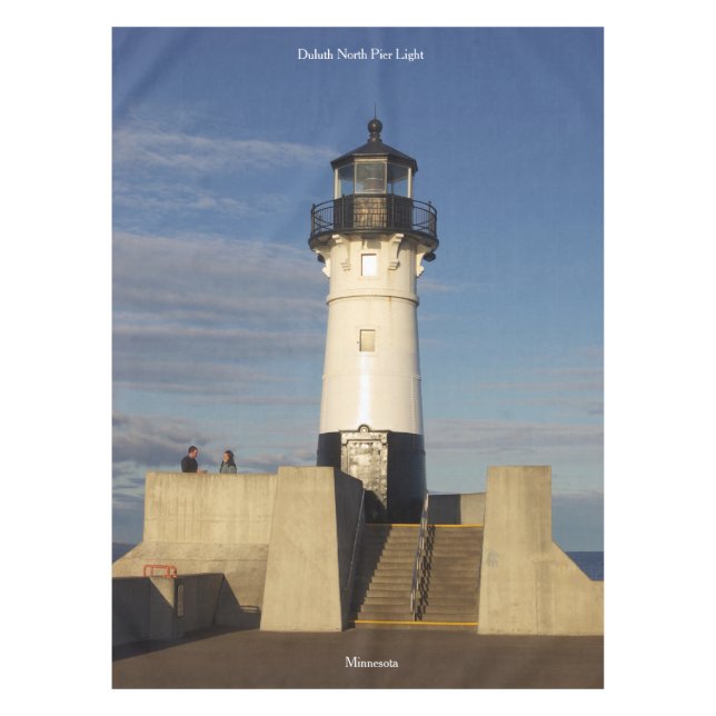 Mantel Ropa de mesa de luz del muelle norte de Duluth (Anverso)