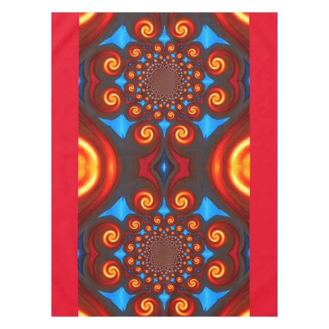Mantel Ropa De Mesa De Swirls De Fuego (Anverso)