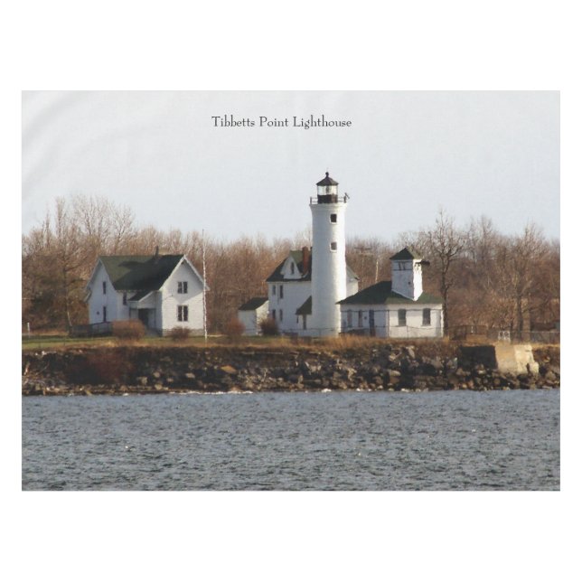 Mantel Ropa de mesa de Tibbetts Point Lighthouse (Frente (Horizontal))