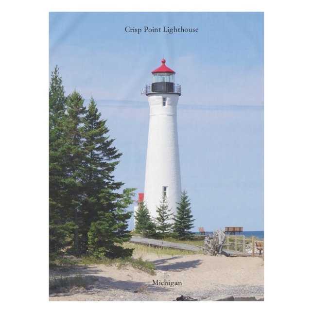 Mantel Ropa de mesa del faro de Crisp Point (Anverso)