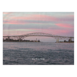 Mantel Ropa de mesa del puente de agua azul