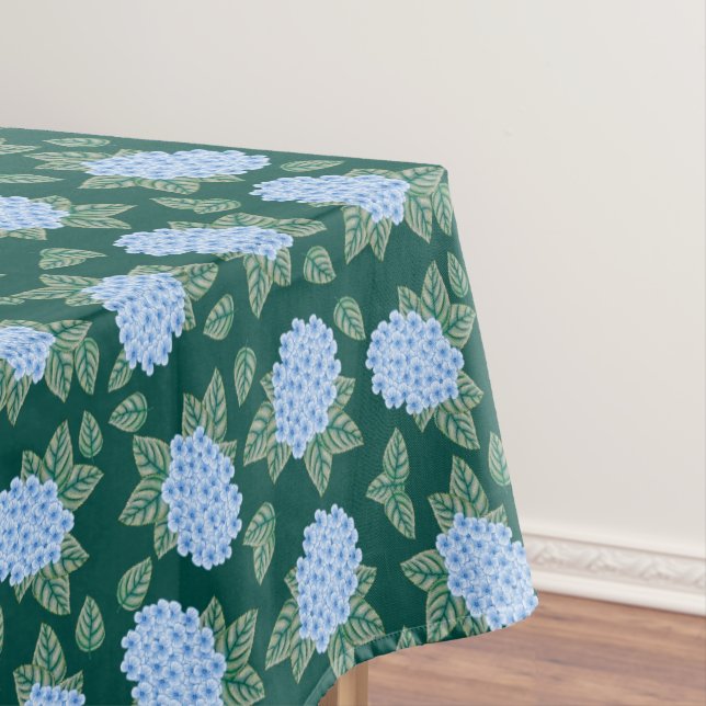 Mantel Ropa de mesa Personalizado de Hidrangeas Azules (In Situ)
