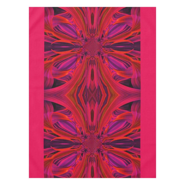 Mantel Ropa de tabla de hojas rojas (Anverso)