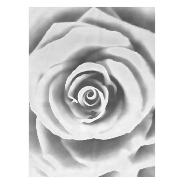 Mantel Rosa blanca grande artística (Anverso)