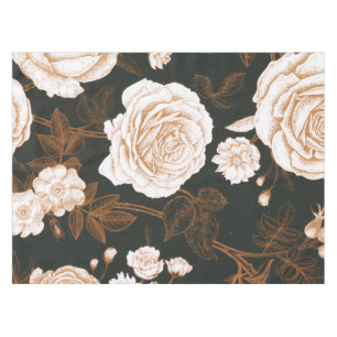 Mantel Rosa blanco negro de oro vintage