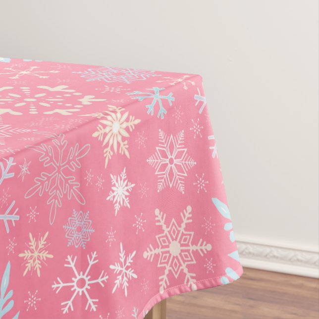 Mantel Rosa bonito escandinavo de los copos de nieve del (In Situ)