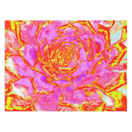 Mantel Rosa caliente, rojo y amarillo suculento rosette s