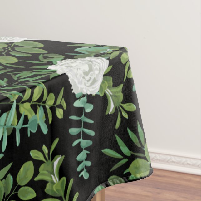 Mantel Rosa de Boda floral Black & White Peony (In Situ)