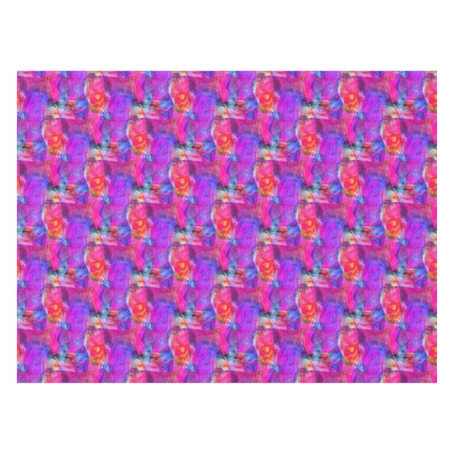 Mantel Rosa del arte, azul, fondo rojo de la textura (Frente (Horizontal))